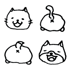 Daifuku is a cat and Potewan is a dog.