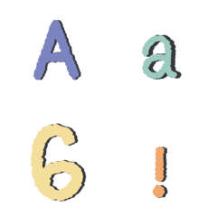 English letters. numbers and symbols v.2