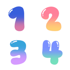 colorful number emoji !!