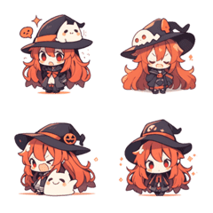 Cute little witch on Halloween 3