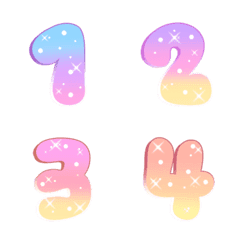 pastel numbers emoji