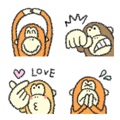 Monkeys overreacting with hand sign.