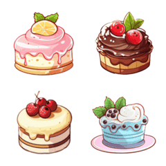 Cupcake colourful emoji 2