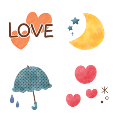 Stylish autumn-colored emoji