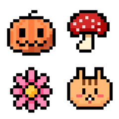 Cute pixel art of autumn.
