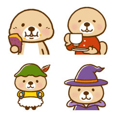 Rakko-san Moving emoji in Autumn