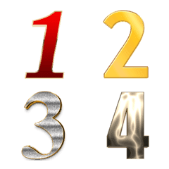 Number classic gold luxury emoji 1