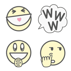 Dull & Pastel color Emoji [04]