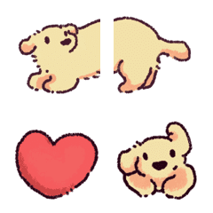 Doggie is a golden retriever (Emoji)