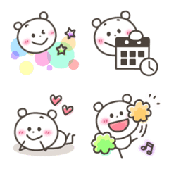 Emoji of cute bear for decoration, icon