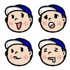 Too cute boy emoji revised version