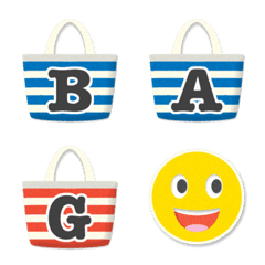 shopping tote bag alphabet