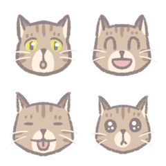 貓咪表情貼 - 有可愛的貓餅