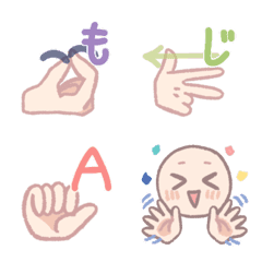 Sign language, finger lettering JAPAN