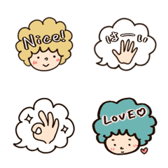 アフロヘアーの使いやすいメッセージ、他