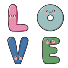 Cute english alphabet and number emoji