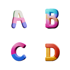 Cute English letters A -Z
