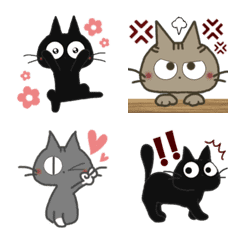 Animation black cat Emoji-5
