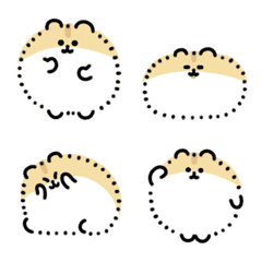 Emoji anime hamster berbulu halus