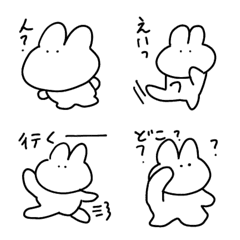 Funny rabbit emojis.
