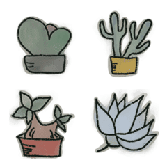 succulent plant color Emoji-sticker