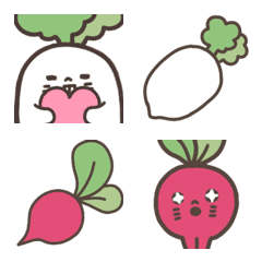 young radish&little cherry emoji