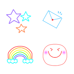 colorful simple girly emoji