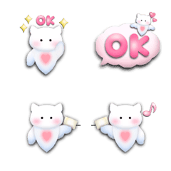 Clione emoji pink and white