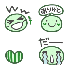 Moving mini Emoji green