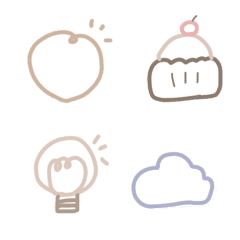 Light color simple emoji .