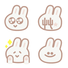 QxQ bunny rabbit hare Pastel  Emoji A