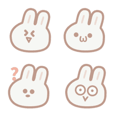 QxQ bunny rabbit hare Pastel Emoji B