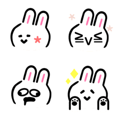 QxQ bunny rabbit hare black Emoji A