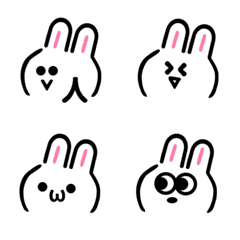 QxQ bunny rabbit hare black Emoji B