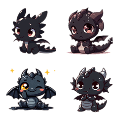 Super Cute Black Dragon Baby
