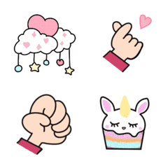 A variety of moving emoji