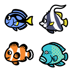 Emoji of coral reef creatures