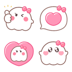 So cute girl ghost emoji from Cocoa