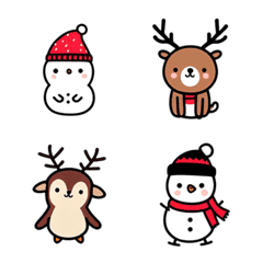 happy merry christmas santa snowman_02