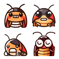 Cockroach Emoticon Stickers