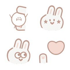QxQ bunny rabbit hare Pastel Emoji AA