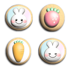 7cookies cute emoji threedimensonal face