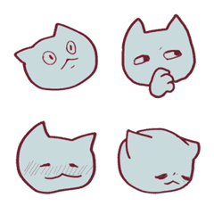 Cloud cat stickers