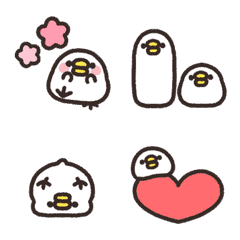 Rounded bird animated Emoji small size