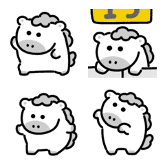 Emoji anime kuda (rambut buluh)