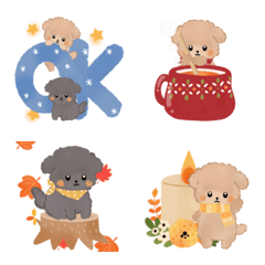 Moving autumnwinter fluffy puppy toy poo
