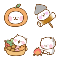 White Cat's Emoji -Happy Winter-