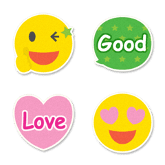 Smiley and speech bubble stickers