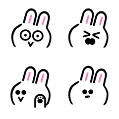 QxQ bunny rabbit hare black Emoji BB