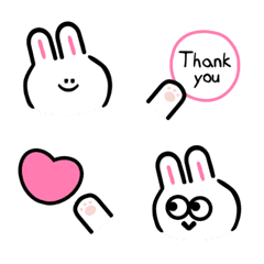 QxQ bunny rabbit hare black Emoji CC